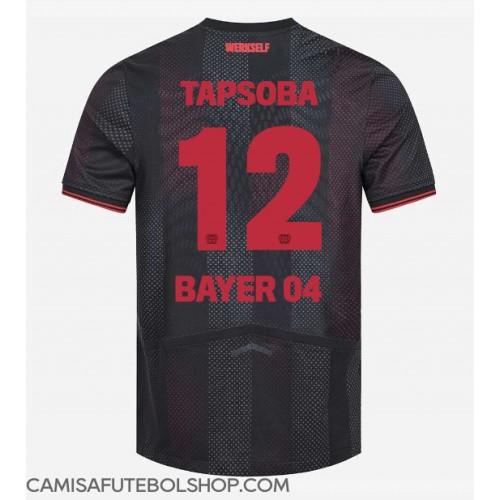 Camisa de time de futebol Bayer Leverkusen Edmond Tapsoba #12 Replicas 1º Equipamento 2025-26 Manga Curta